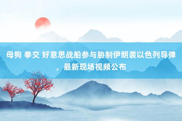 母狗 拳交 好意思战船参与胁制伊朗袭以色列导弹，最新现场视频公布