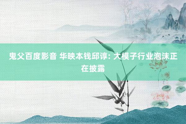 鬼父百度影音 华映本钱邱谆: 大模子行业泡沫正在披露
