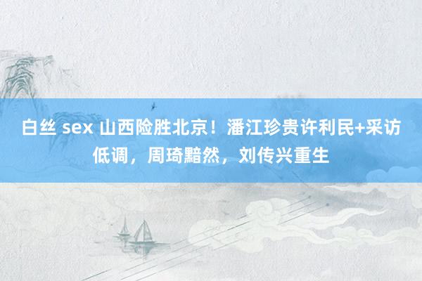 白丝 sex 山西险胜北京！潘江珍贵许利民+采访低调，周琦黯然，刘传兴重生