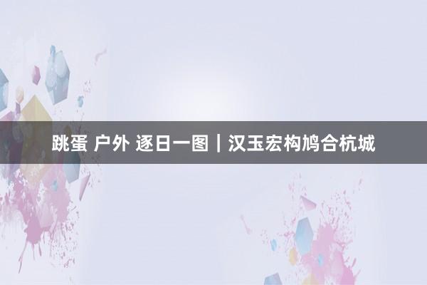 跳蛋 户外 逐日一图｜汉玉宏构鸠合杭城