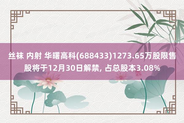 丝袜 内射 华曙高科(688433)1273.65万股限售股将于12月30日解禁， 占总股本3.08%